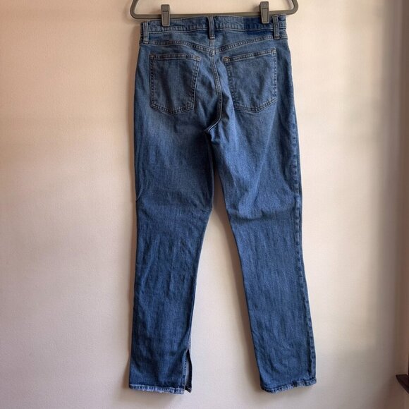 Abercrombie & Fitch Size 29 / 8R Blue The Skinny High Rise Jeans with Ankle Slit - Picture 2 of 7